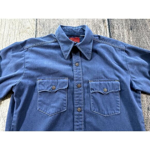 Vintage Kings Road Trim Regular Western Leisure Rockabilly Mens Shirt Large - Picture 2 of 6